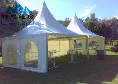 Weißes Farbpagoden-Überdachungs-Zelt mit Bodenbelag-System alle Grundsituationen