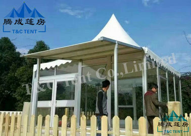 Galvanisiertes transparentes Hotel-Rundzelt mit Größe weichen PVC-Wänden/Glaswänden