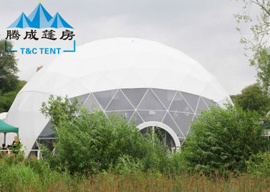 Mehrfunktionales transparentes weißes Zelt der geodätischen Kuppel Q235 mit Hopfenbad galvanisiertem Stahlrohr
