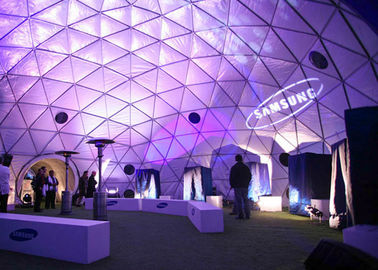 Zelt der 8m Durchmesser-schweres spezielles Aluminiumgeodätischen kuppel im Freien, großes Hauben-Zelt