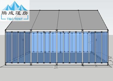Hoch verstärkte Aluminiumhochzeits-Zelte im Freien mit Seitenwand-Glasdeckel 20x20m