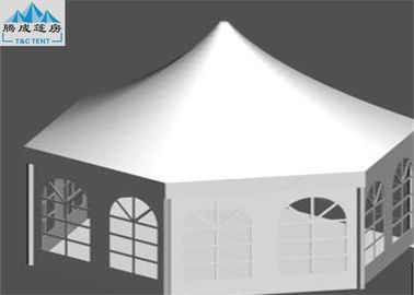 Kommerzielles beiliegendes Multiside-Überdachungsfestzelt mit oberer Abdeckung des weißen Gewebe-850g/sqm