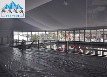 Doppeldecker-Ausstellungs-Zelt-Würfel-Struktur im Freien mit Glastür