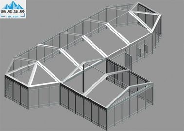 Transparentes oder weißes großes Pagoden-Zelt PVCs 6x6m/6X17.2m Aluminium-Rahmen